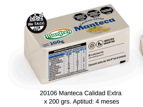 Manteca x 200 gr