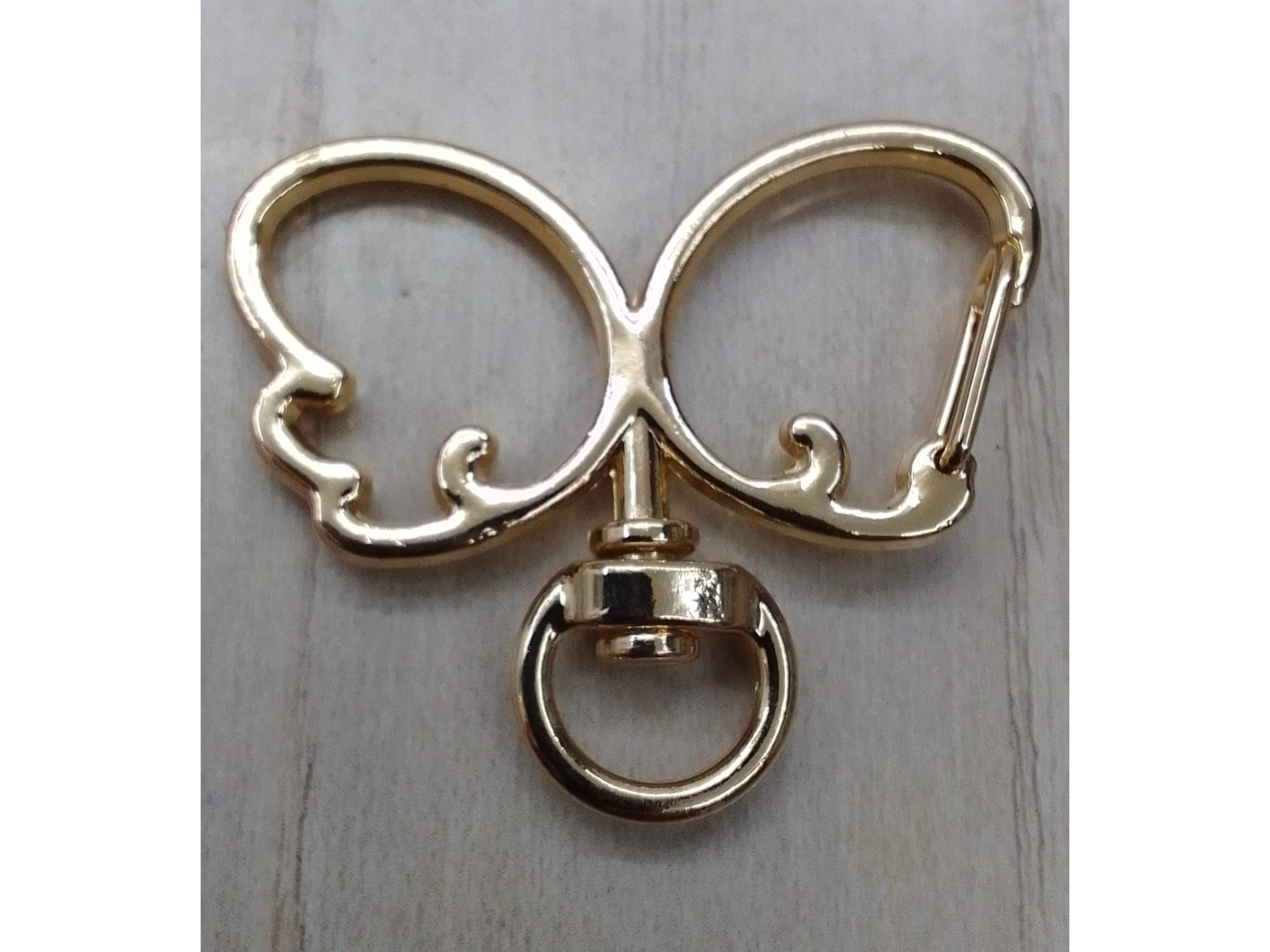 #10 Argolla Mosqueton Mariposa 1cm