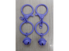 #102 Argolla mosqueton con cascabel colores 2.5cm