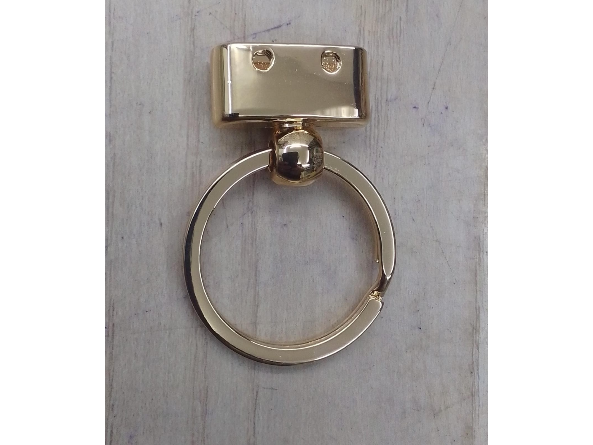 Argolla para cuero 2cm dorado premium