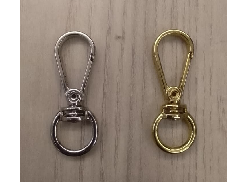 #106 Mosquetones  Dorado Níquel 1cm
