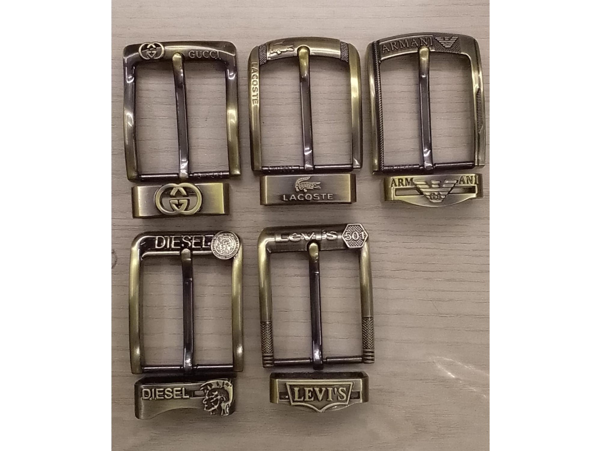 #7 Hebilla Oro Viejo Con Marca 3.5cm peso