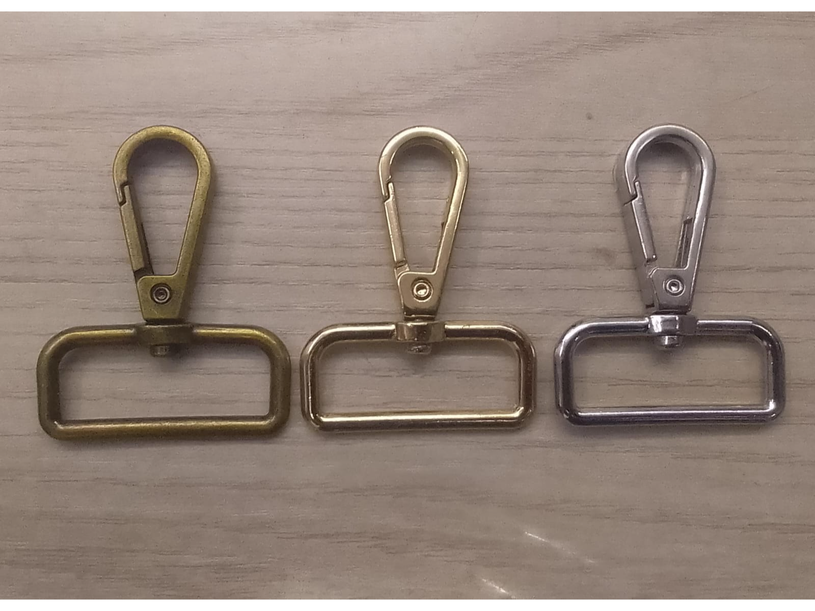 #3 Mosquetones Oro Viejo Dorado Níquel