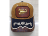 #17 Gorro Trucker Vaquero marron y beige chapa escorpion dorado
