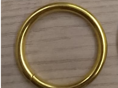 #9 Argolla Dorada 2.9cm x 100 unid.