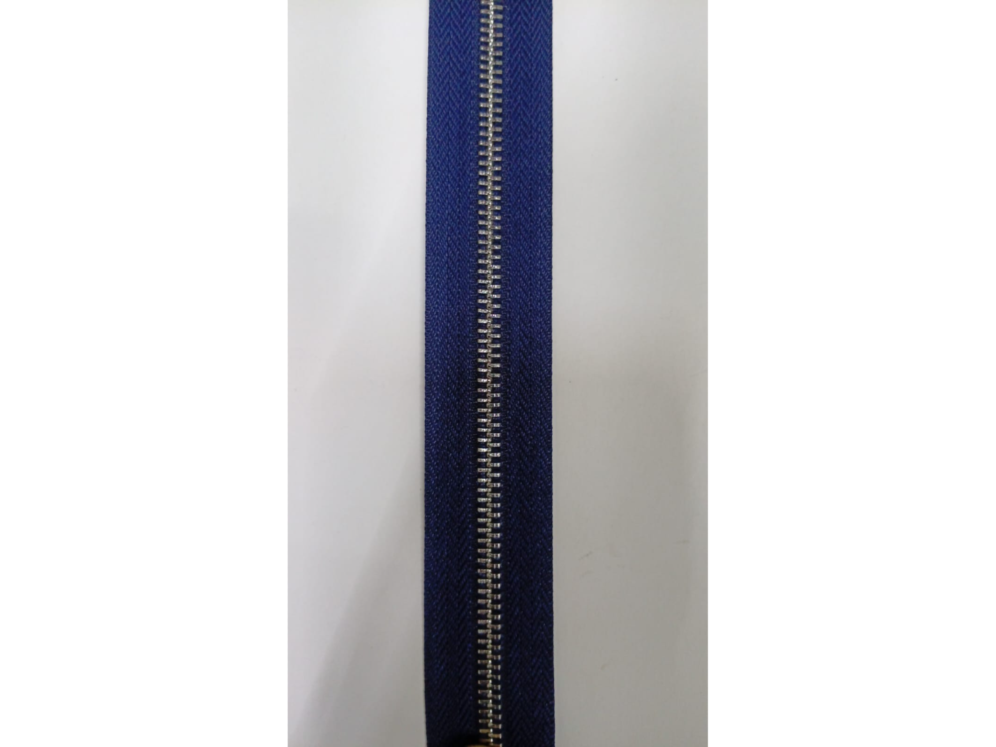 #4 Cierre Azul Diente Plateado #5