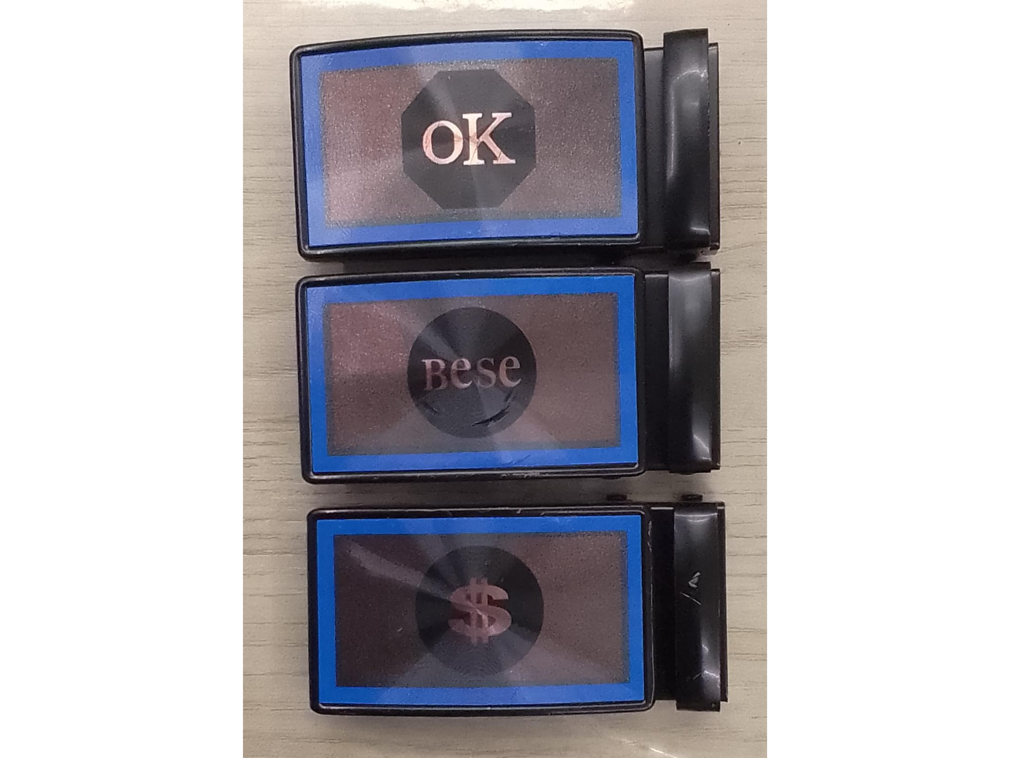 #21 Chapa Franja Azul Con Bronce 3.8cm