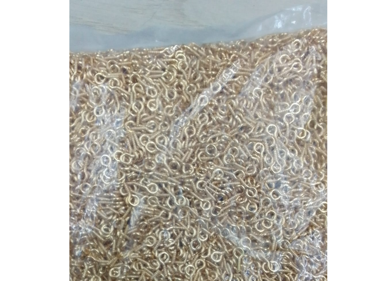 Armella cerrada 5x10mm Brasil dorado x 100 unidades