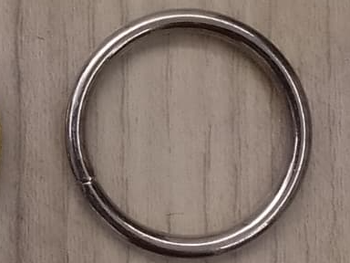 #4 Argolla 2cm POR 100 UNID. Niquel