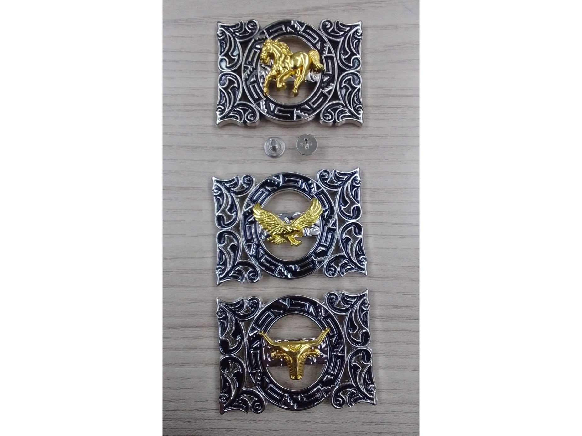 #10 Placas niquel y dorado 4.7x3.5cm