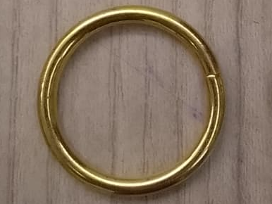 #4 Argolla 2cm POR 100 UNID. Dorado