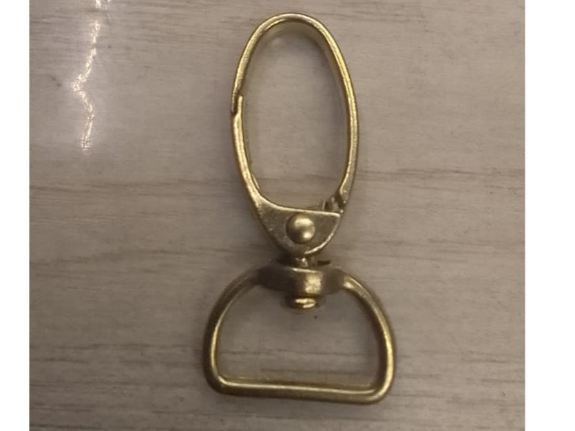 #26 Mosquetones Dorado Amarillo 1.5cm