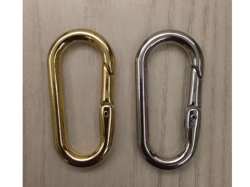 #105 Mosquetones Dorado Níquel 1cm