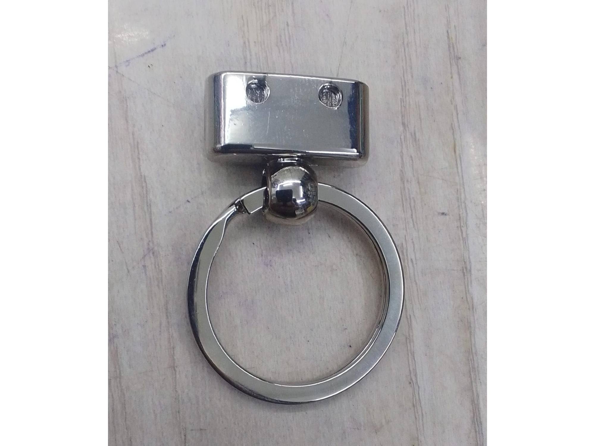 Argolla para cuero 2cm niquel premium