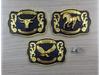 #1 Placas negras y dorado 3.2x4.6cm