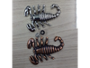 #6 Placas escorpion niquel y bronce 3.7x5.2cm