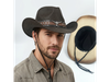 Sombrero vaquero con placa de metal S1