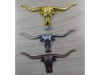 #8 Placas Buey dorado, niquel y bronce 3x9cm