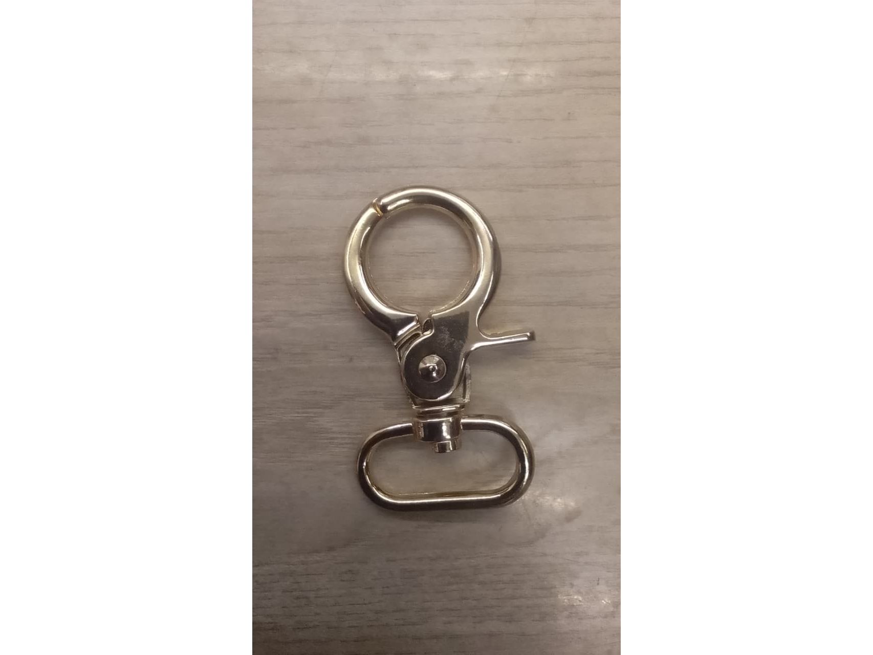 #8 Mosqueton Circular Dorado 2.5cm