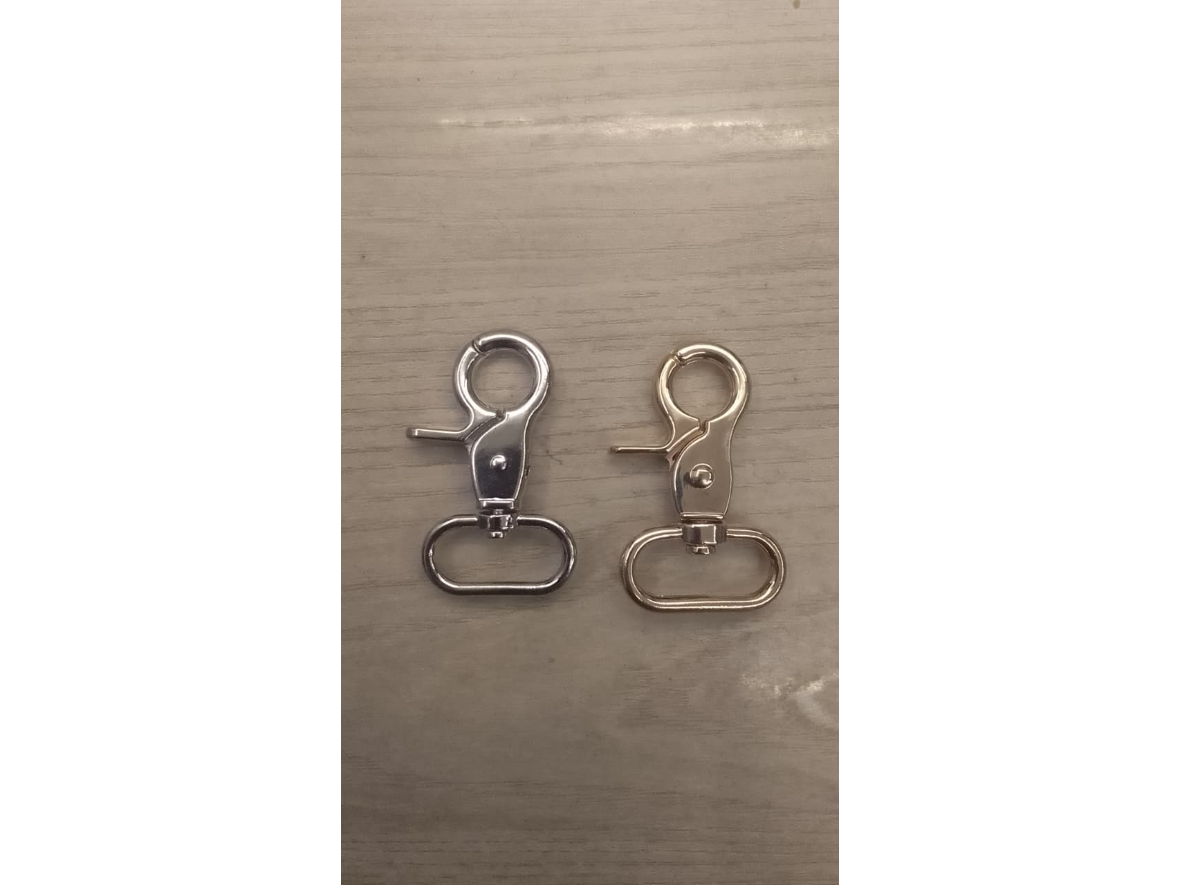 #6 Mosquetones Níquel Y Dorado