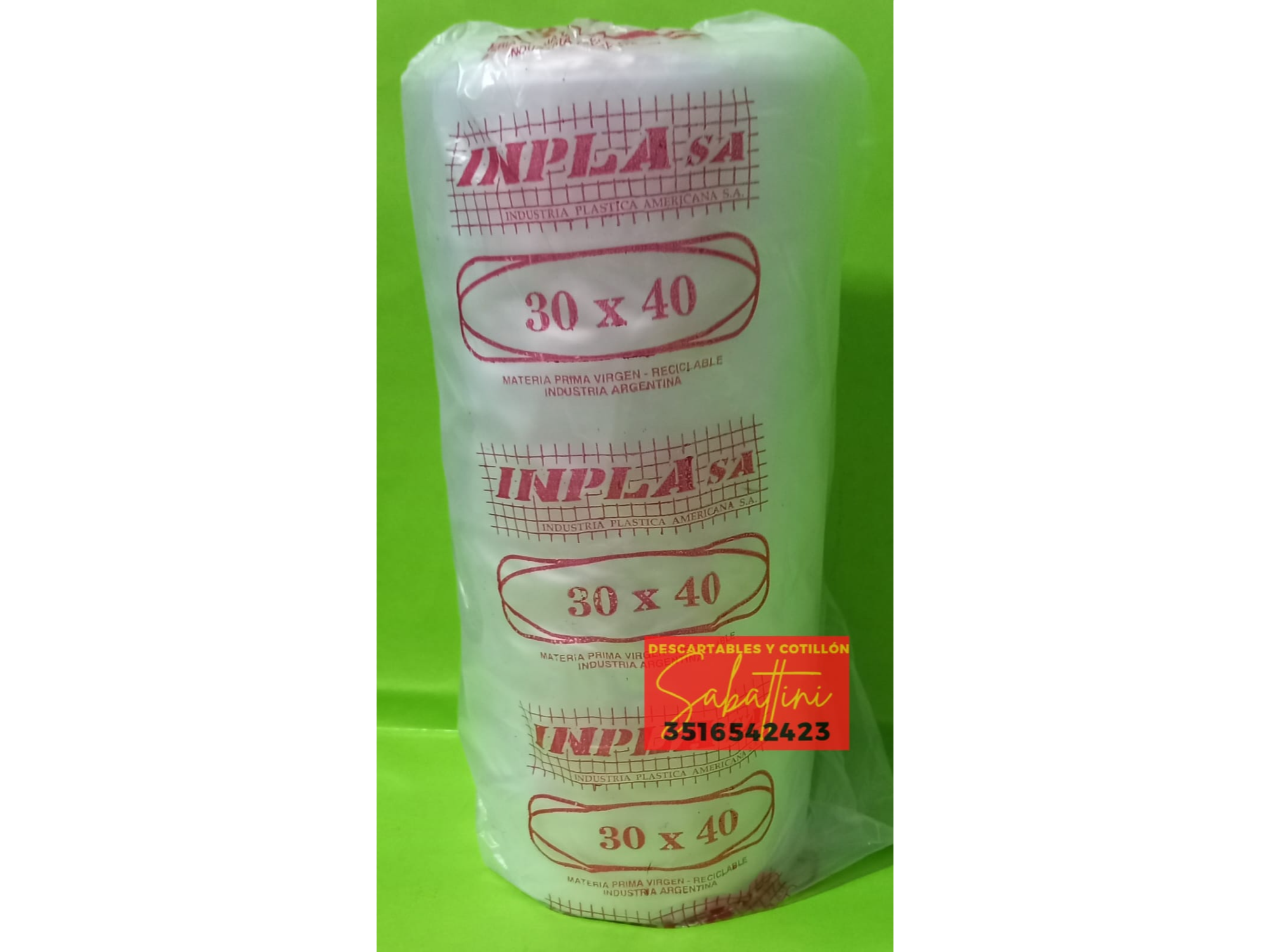 BOLSAS DE ARRANQUE IMPLA 30x40  DE ( 1.500 KG ) 30 X 40
