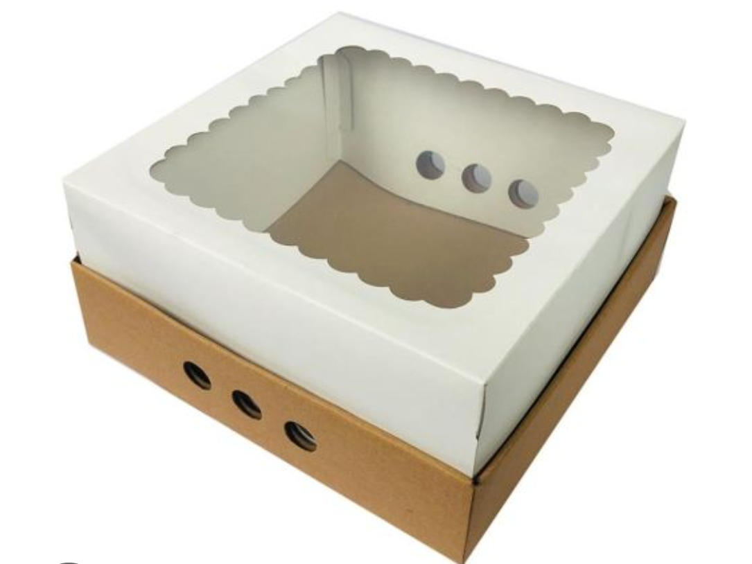 Caja desayuno con visor 30x30x10