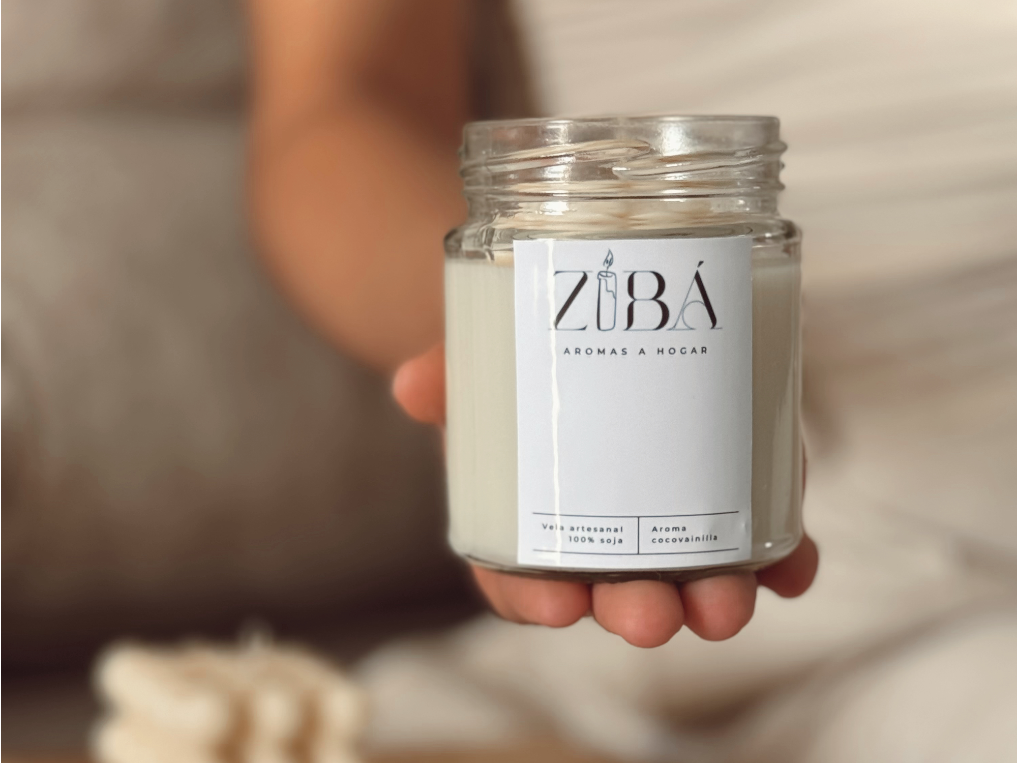 -Vela aromática en frasco