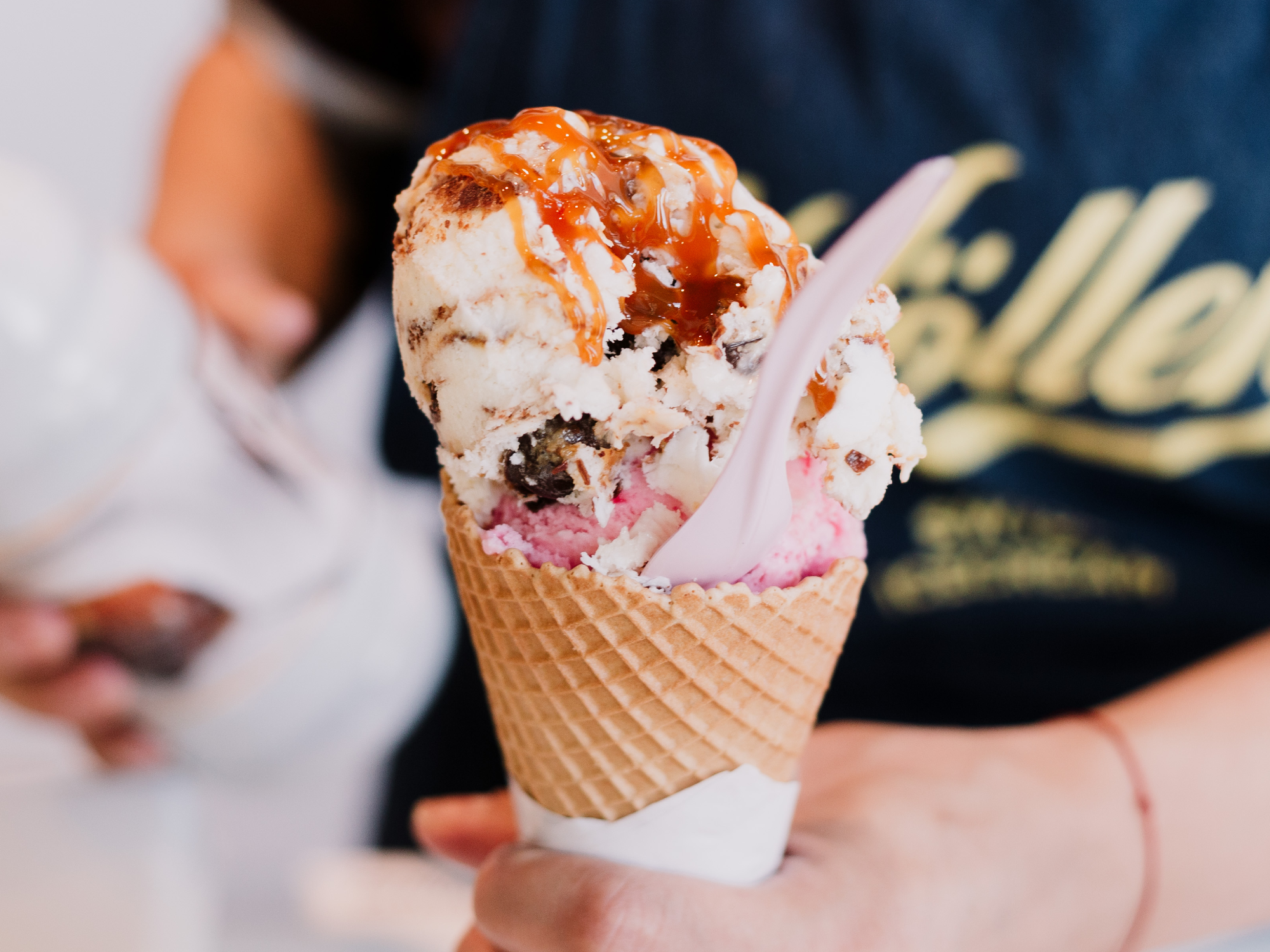 3 bochas de helado