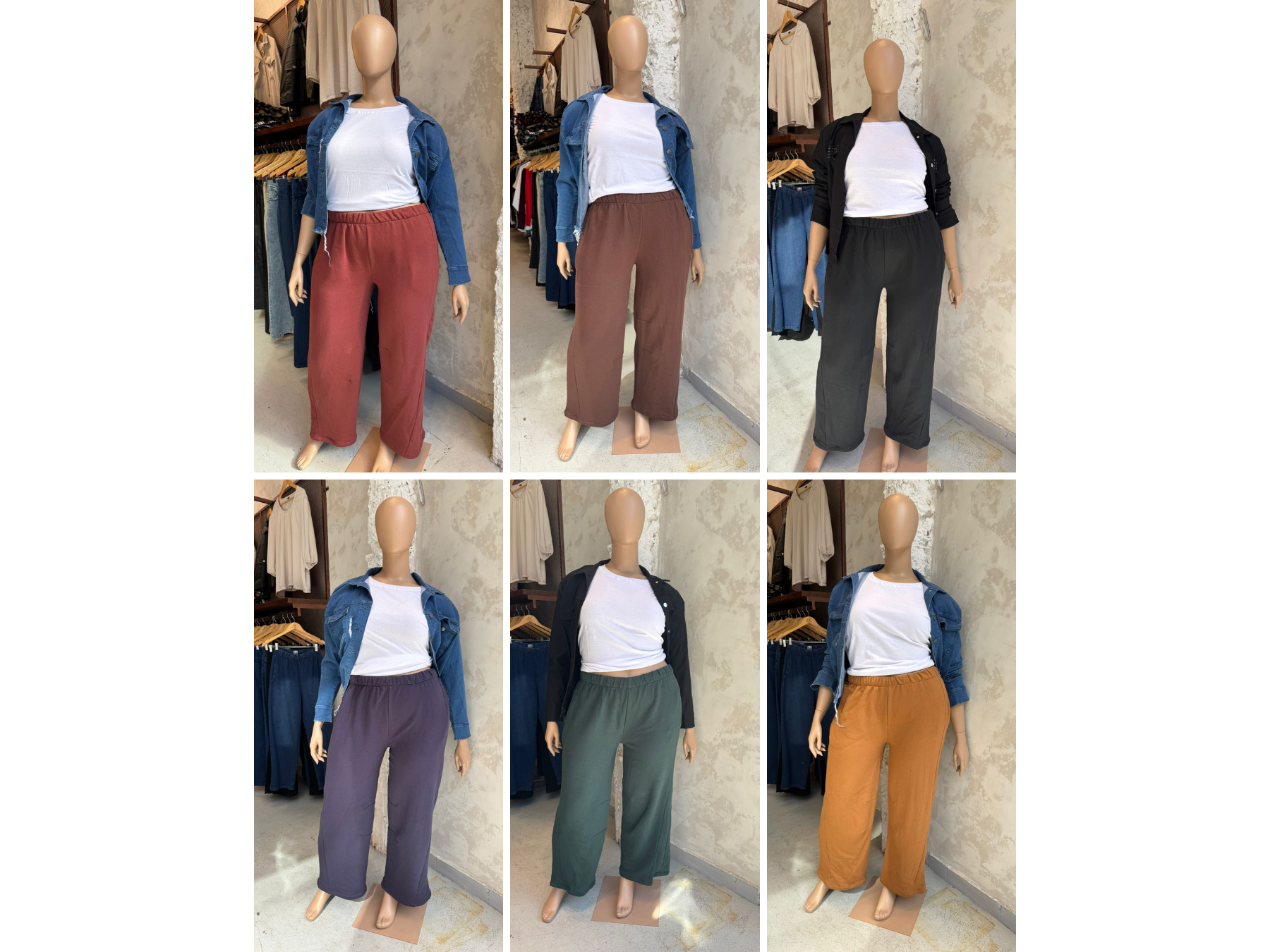 Pantalón de friza con recortes y elástico en la cintura ART. 810