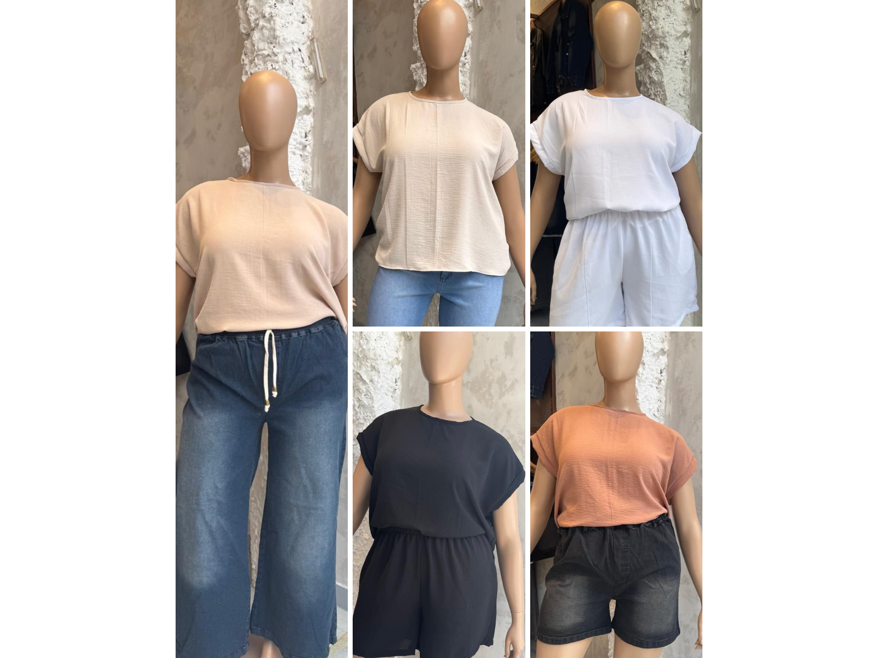 Blusa tela CEY con botón atrás ART. 632