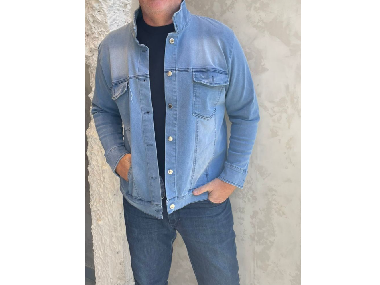 Campera de jeans clásica elastizada celeste ART. 407