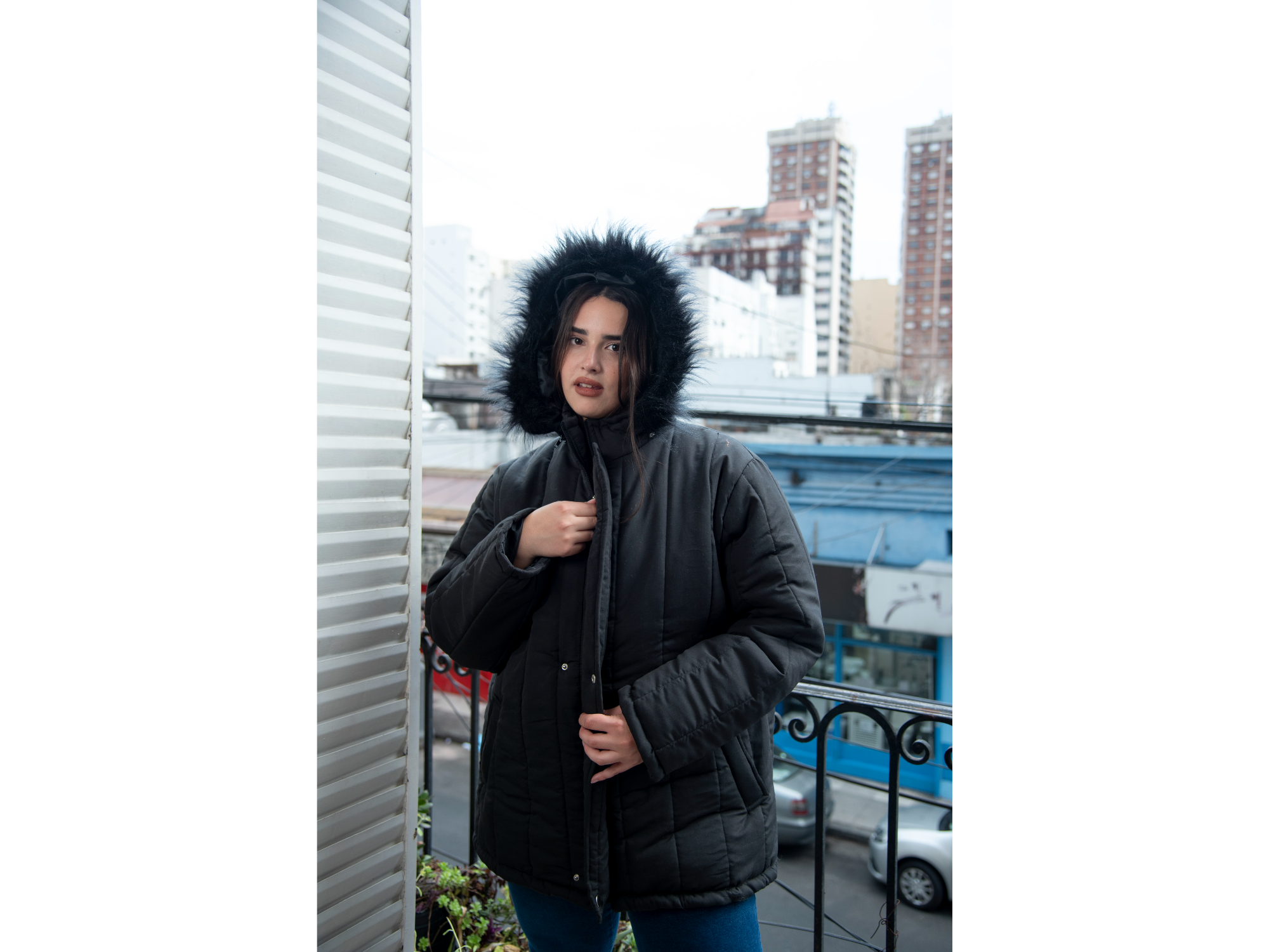 Campera de microfibra negra ART. 432