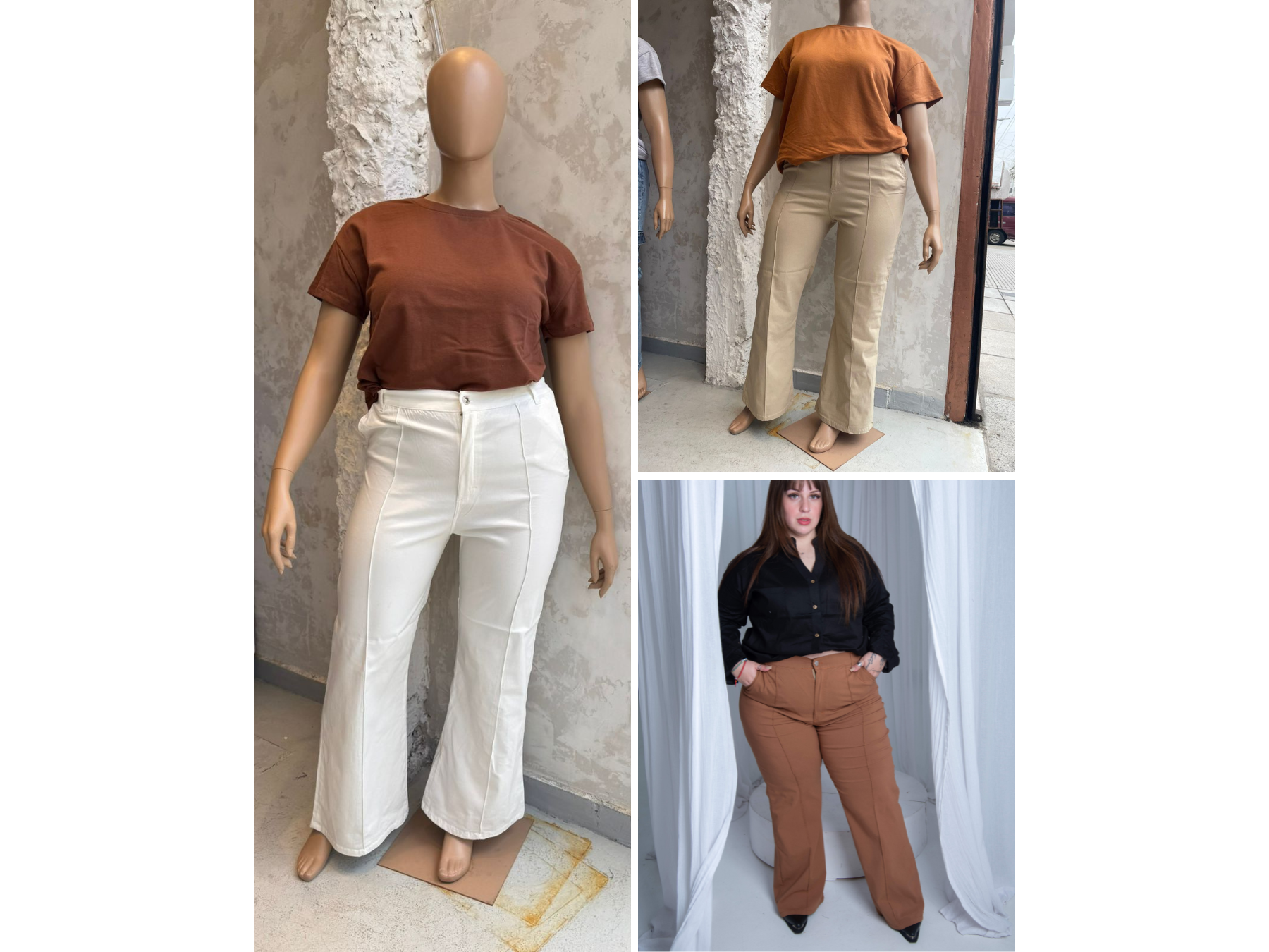 Pantalón de bengalina wide leg con alforza ART. 188 (Copia)