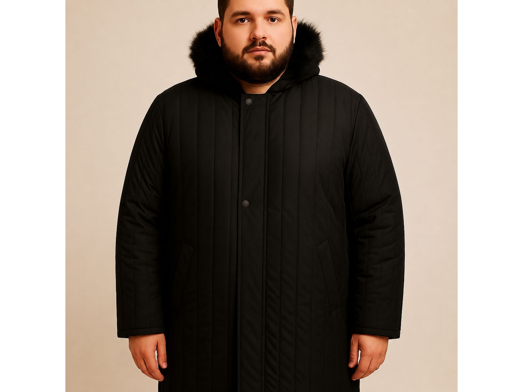 Campera microfibra con capucha negra ART. 432 (Copia)