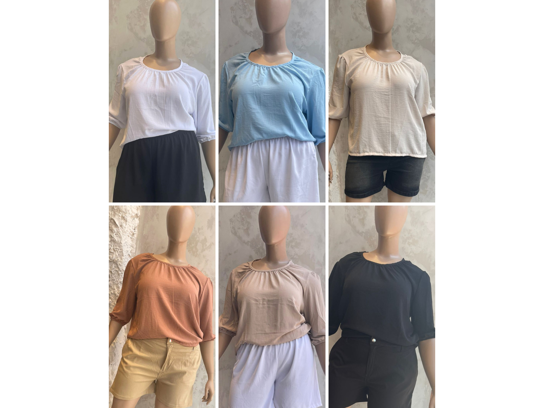 Blusa tela CEY con frunce ART. 635