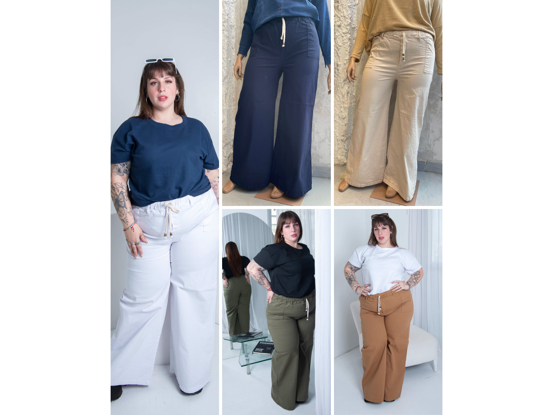 Palazzo wide leg de gabardina ART. 875 G