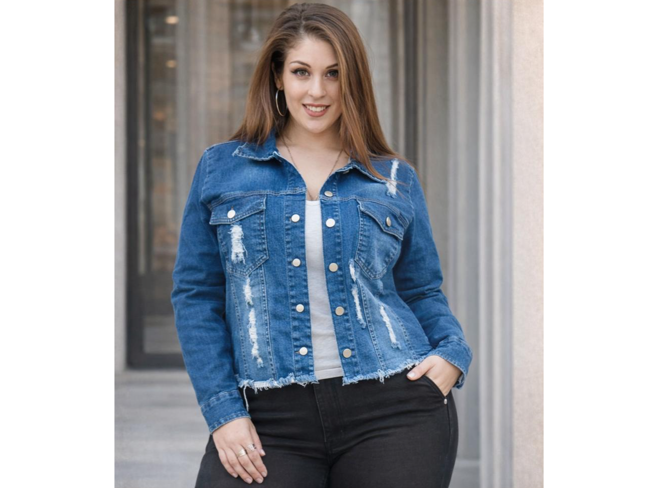 Campera de jeans con roturas ART. 408 R