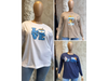 Remera básica escote redondo manga larga estampada Art. 601E V