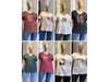 Remera básica en tela jersey escote en V con estampa ART. 600 E