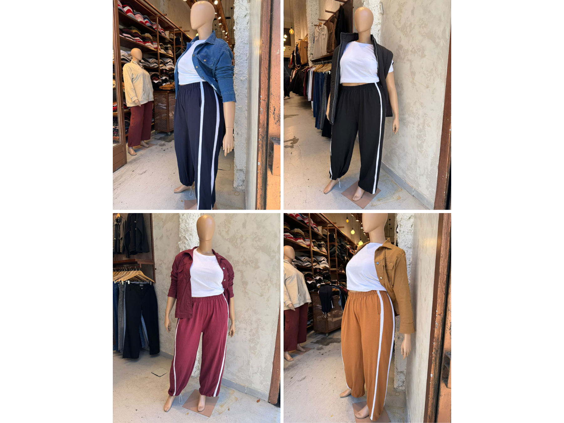 Pantalón rustico con tiras al costado ART. 852T