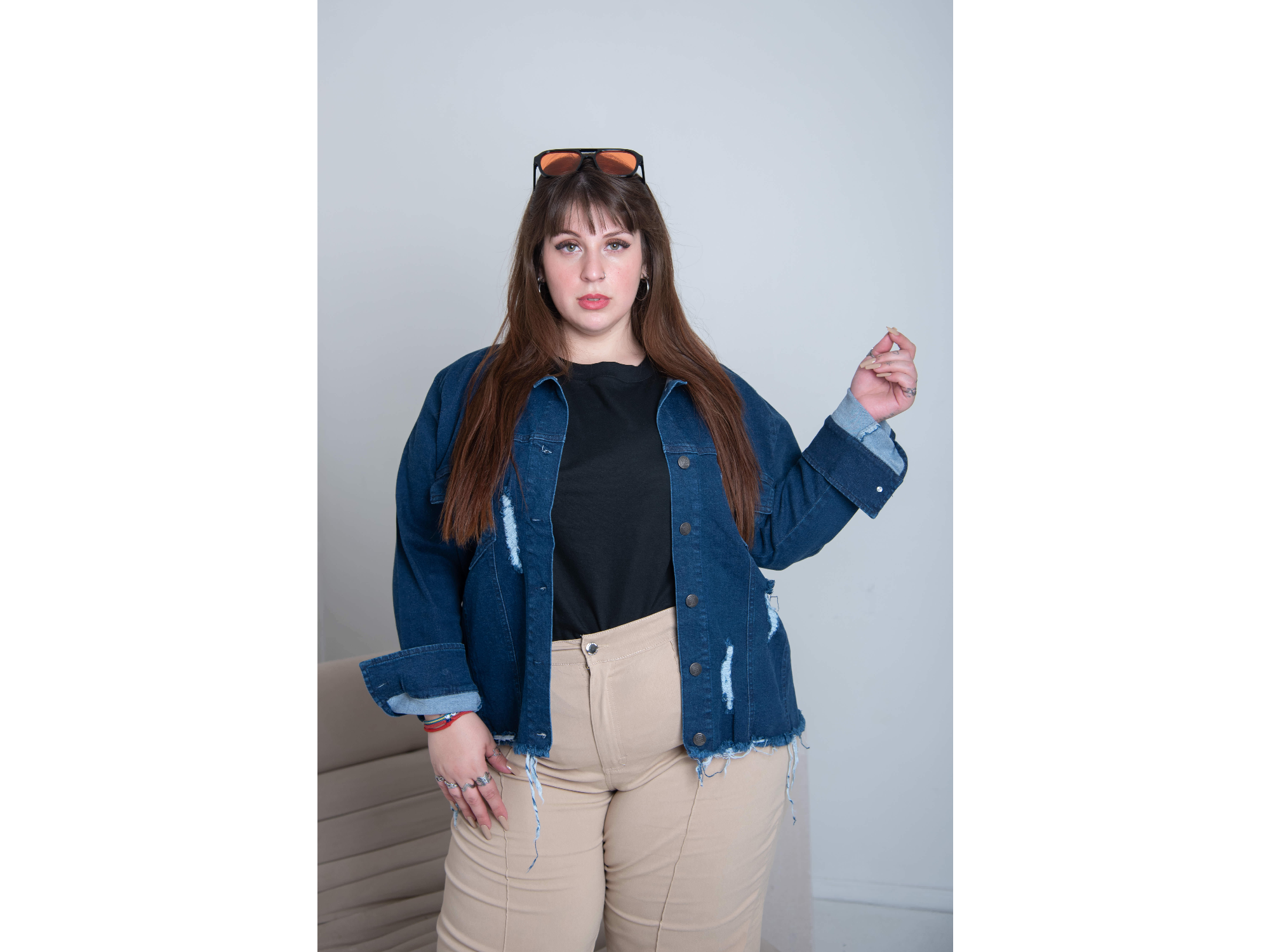 Campera de jeans con roturas ART. 408 R