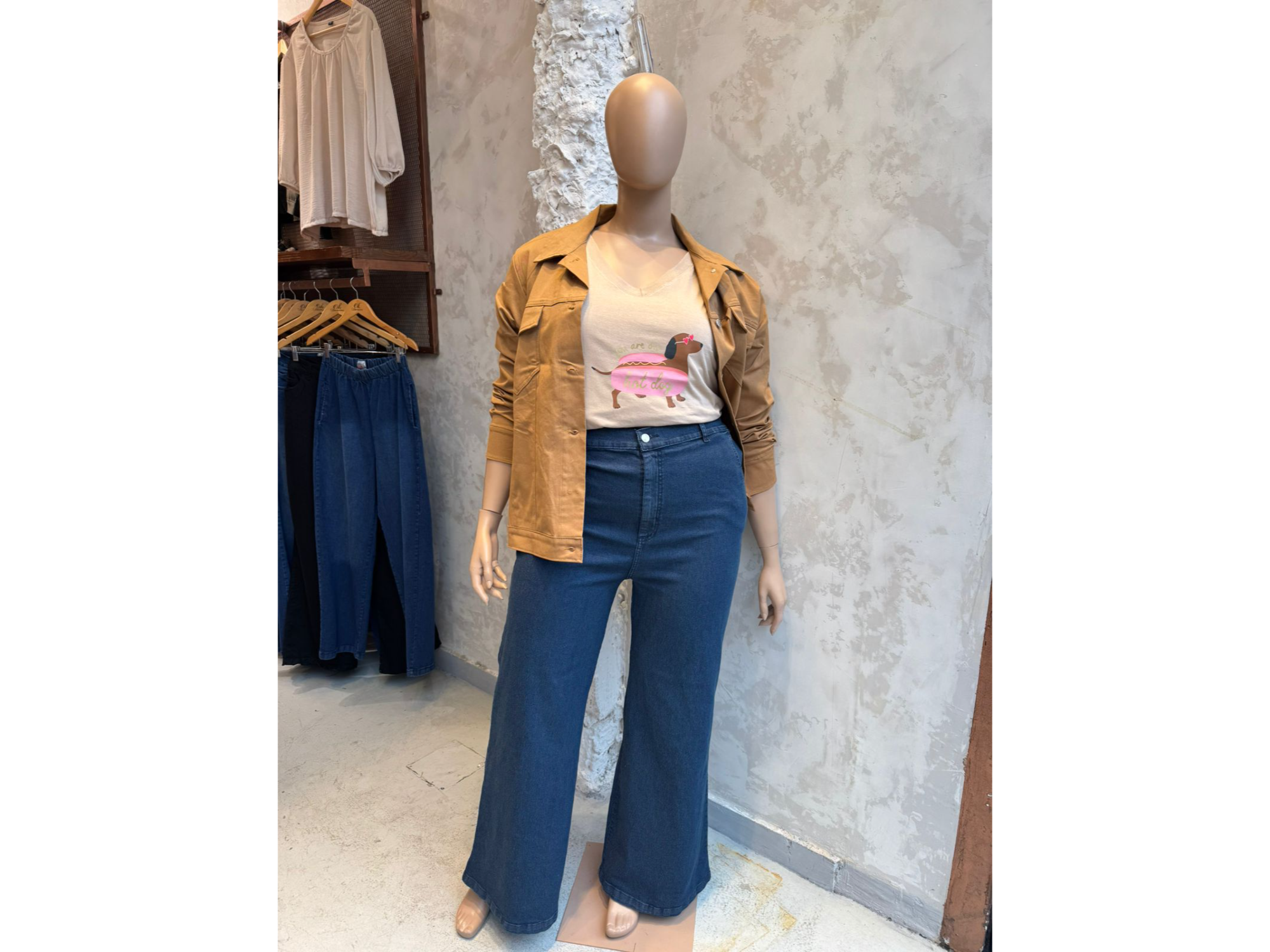 Palazo wide leg elastizado de jeans matizado ART. JOHI