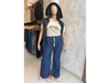 Palazzo wide leg liviano con soga ART. 875L