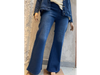 Jeans wide leg elastizado azul localizado ART. 885