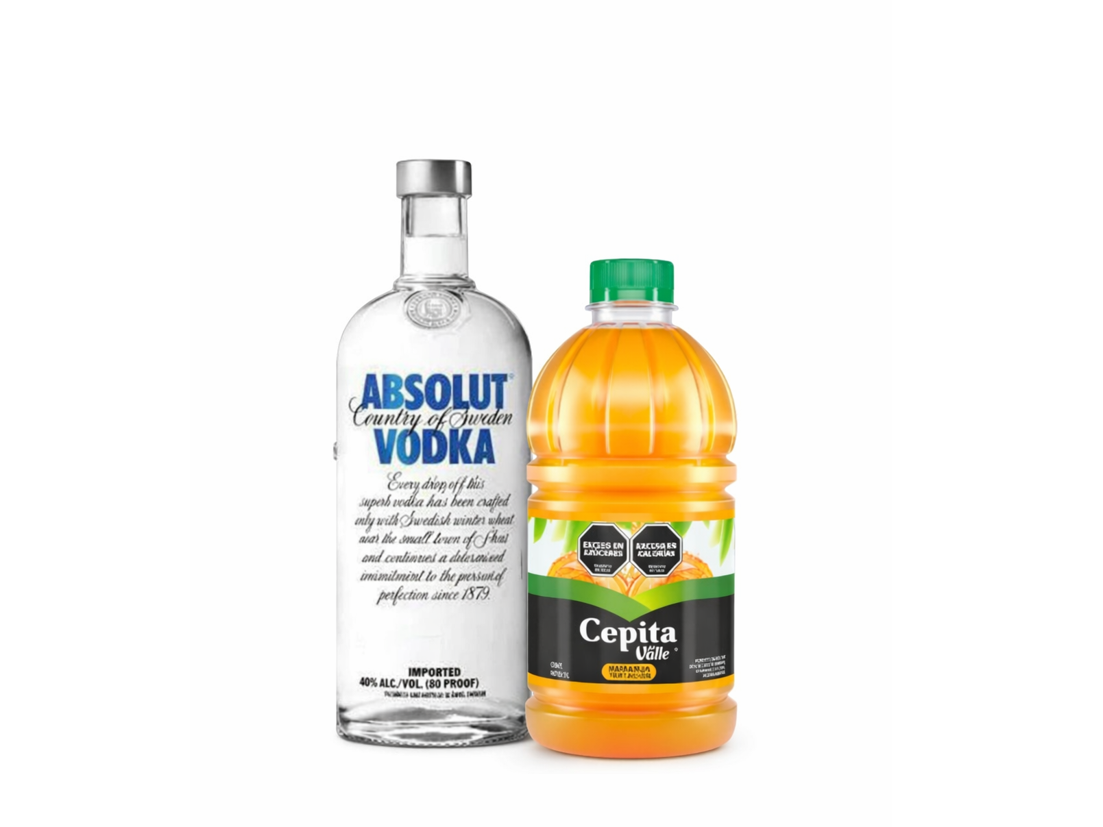 VODKA ABSOLUT TRADICIONAL + CEPITA DE NARANJA 1L