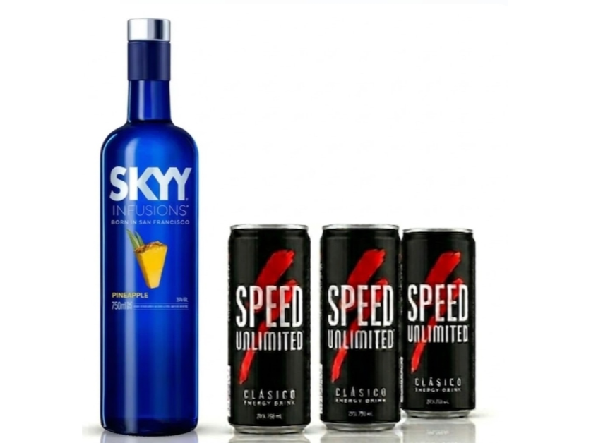 VODKA SKYY ANANÁ + 3 SPEED XL