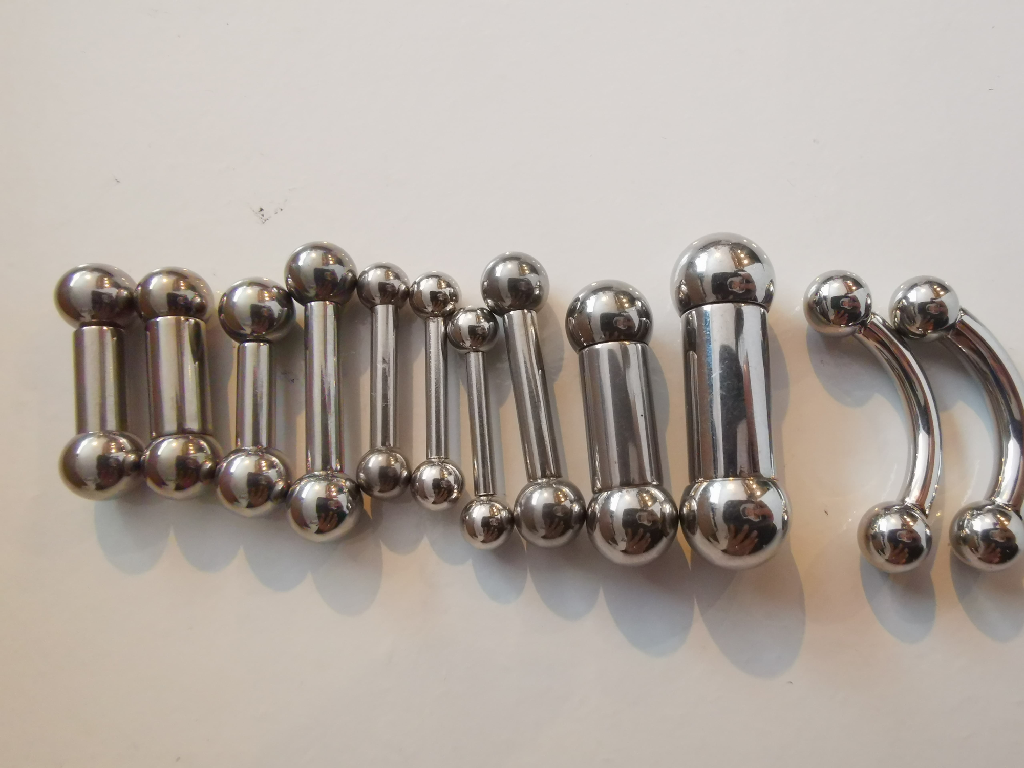 Piercing de Acero Quirugico Barbell Recto y Curvo
