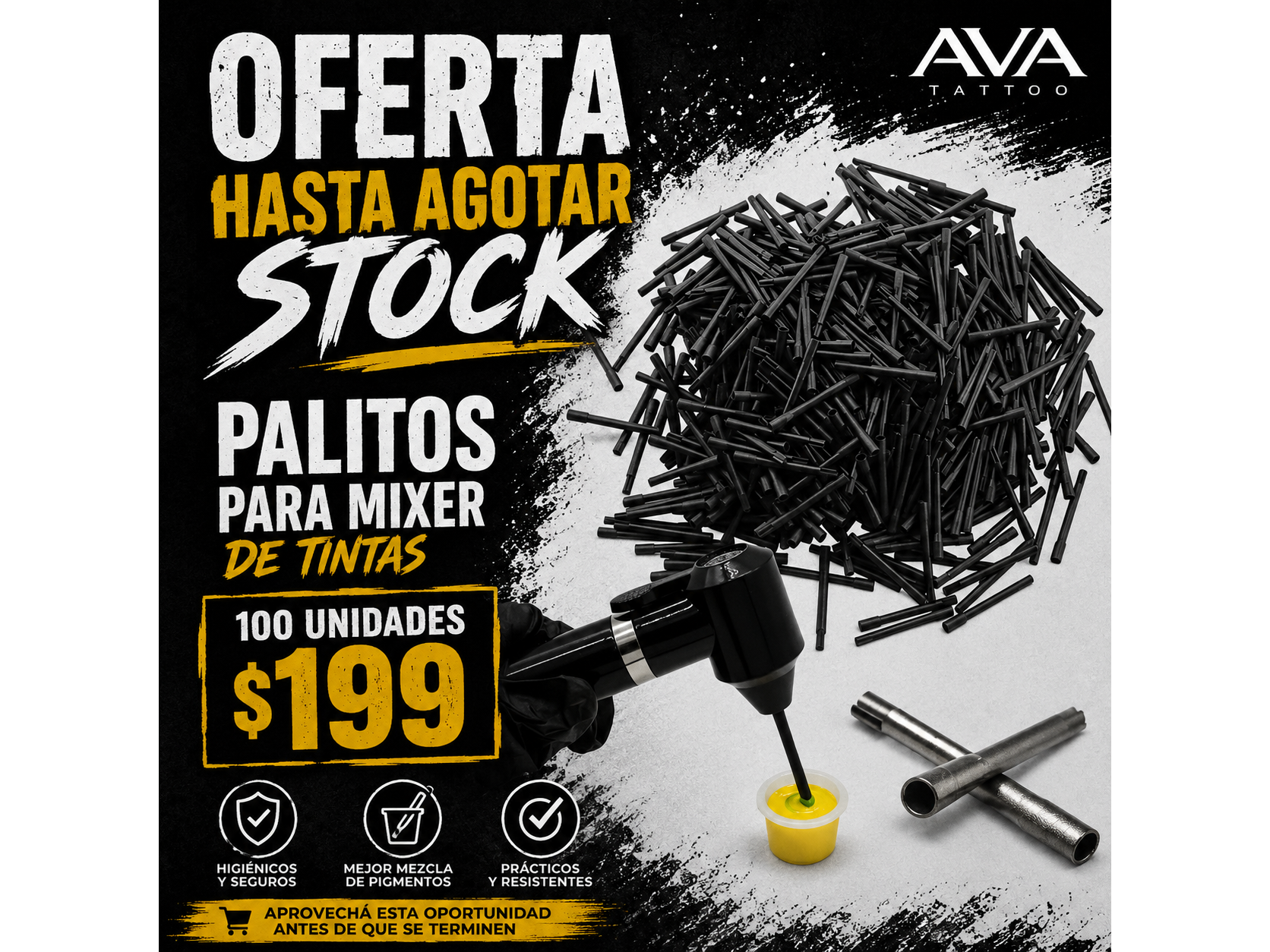 Palitos para INK mixer. INK mixer