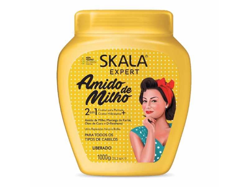 SKALA  AMIDO DE MILHO crema de peinar y crema hidratante 1000ml