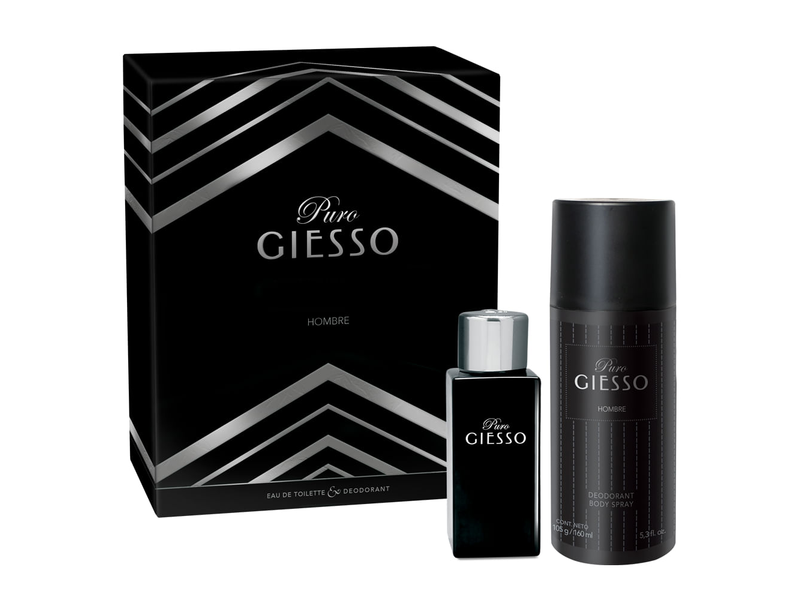 GIESSO PURO perfume y desodorante en caja de presentación